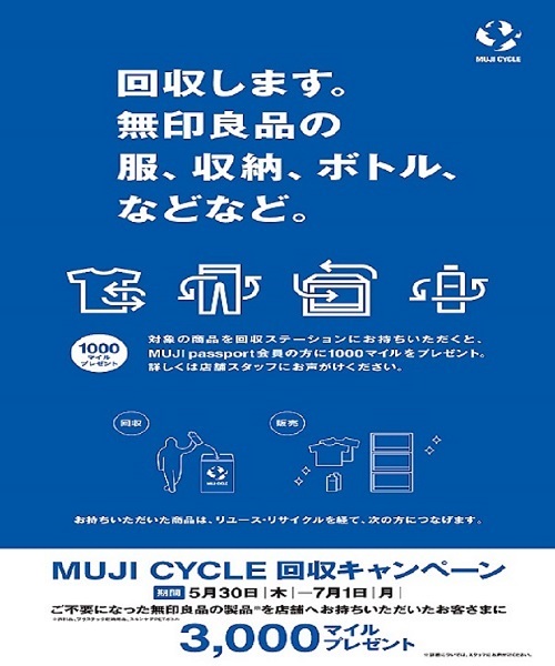 MUJI CYCLE回収キャンペーン