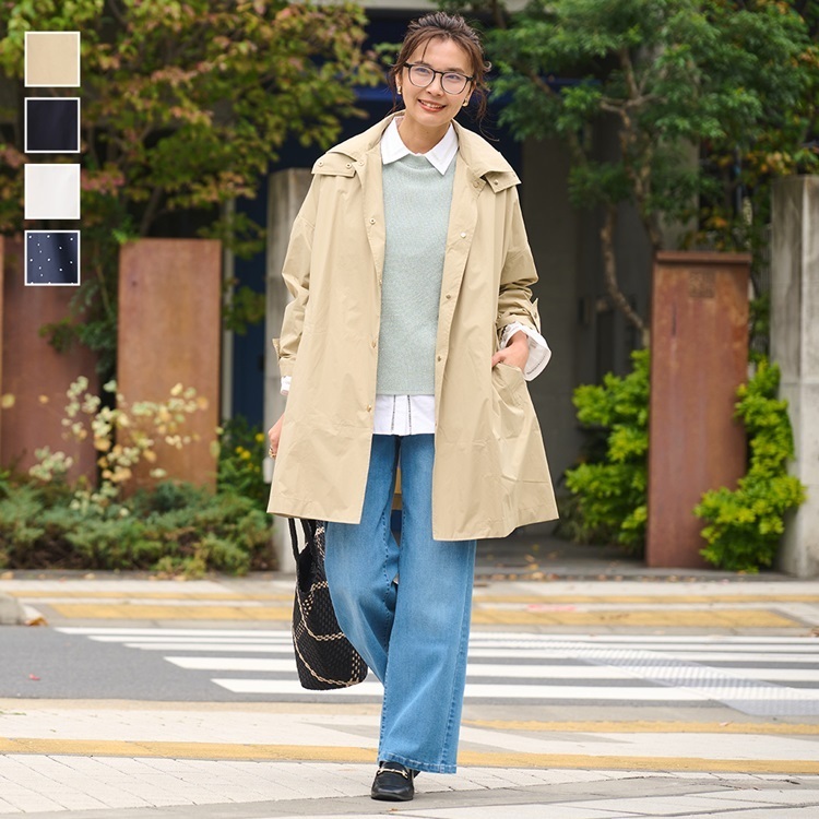 どんな天候でも安心。全天候対応の定番コート